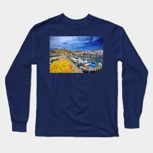 The fishing port of Myrina - Lemnos island Long Sleeve T-Shirt